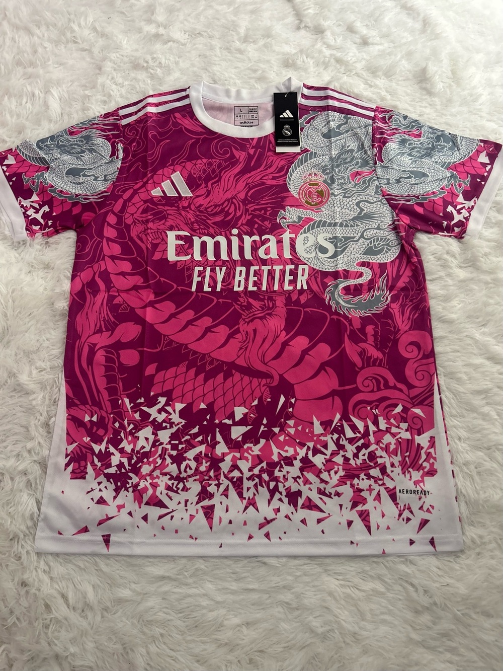 adidas Real Madrid Men's Magenta Dragon Graphic Jersey